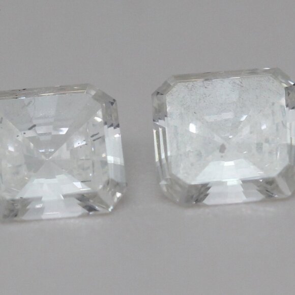 Asscher Diamond Studs 14K Yellow Gold (0.87 Ct H Vs2 Si1) C54200050 - Picture 4 of 6